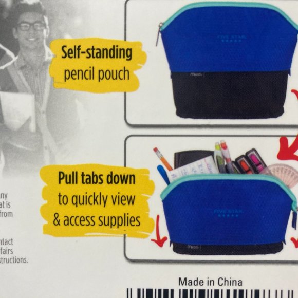 3 Expandable Makeup Bag Pencil Zipper Organizer - Picture 6 of 14